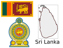 Sri Lanka Flag National Emblem Map