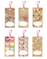 Wall Mural - heart tags