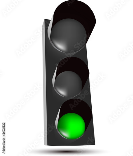 Feu Tricolore Vert Stock Vector Adobe Stock Feu Tricolore Vert Stock Vector Adobe Stock