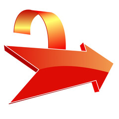 Wall Mural - 3d vector arrow