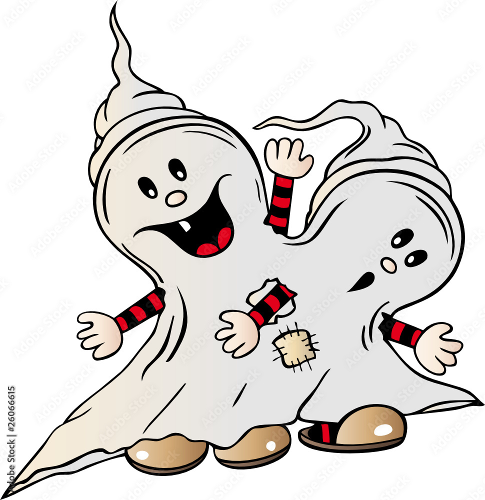 Halloween, Gespenster, Comic, Vector - Stock - GamesAgeddon