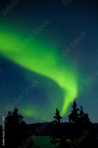Plakat na papierze fotorealistycznym Aurora borealis (zorza polarna)