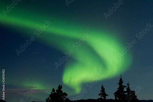 Plakat na papierze fotorealistycznym Aurora borealis (zorza polarna)