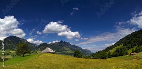 Plakat na papierze fotorealistycznym Panorama alpejska