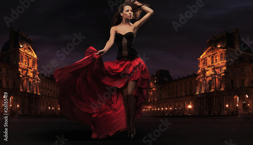 Gorgeous flamenco dancer Canvas Print