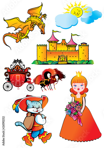 Fototapeta dla dzieci Fairy-tale. Vector art-illustration on a white background.