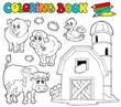 Coloring book with farm animals 1