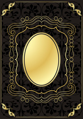 Vignette border vintage vector