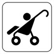 baby stroller symbol , vector