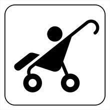 Baby Stroller Symbol , Vector