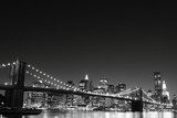 Fototapeta  - Brooklyn Bridge and Manhattan Skyline At Night, New York City