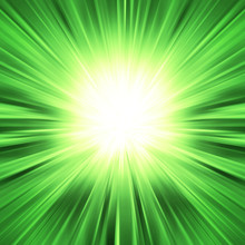 Green Light Burst - Abstract Background