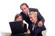 © william87 - Senior Businessman with Young Businesswoman Look Computer