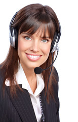 Canvas Print - Call Center Operator.