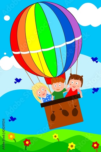 Foto-Plissee - Kinder im Ballon (von dipego)