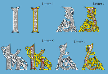 Ancient Celtic alphabet (26 letters)