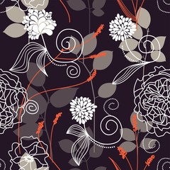 Poster - Floral seamless pattern