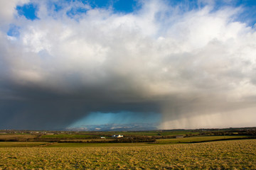 Hail storm clouds