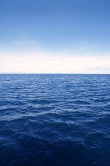 Blue simple clean seascape sea view in vertical