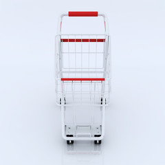 3d empty shopping cart