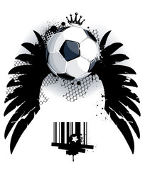 Wall Mural - Soccer ball on dirty background