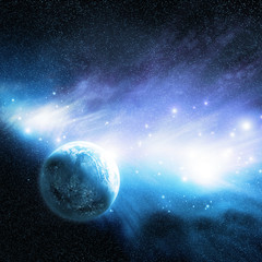 Wall Mural - planet & nebula