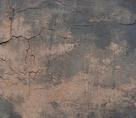 Wall Mural - worn pink gray wall with cracks