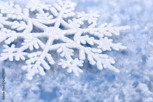 Foto-Kassettenrollo - Blauer winterlicher Hintergrund (von Smileus)