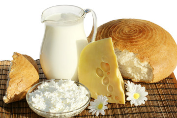 Dairy products and bread