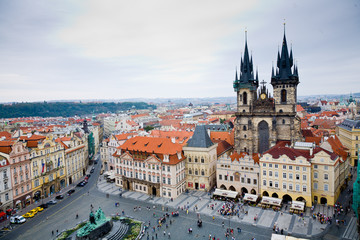 Templo Tyn desde la Torre del Antiguo Ayto (Praga) - Toma 3