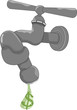 The water faucet and money