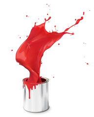 red paint splash