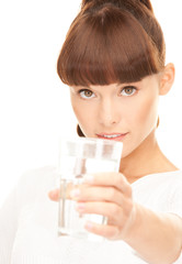 Poster - woman with glass of water