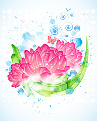 Aufkleber - eps10 Floral background