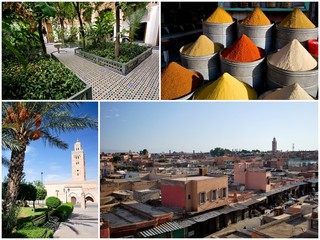 Canvas Print - Tourisme dans la ville de Marrakech