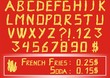 french fries alphabet