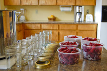 Preparing To Make Raspberry Jam