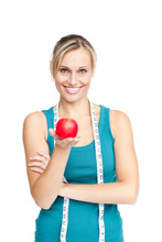 Beautiful Woman With An Apple
