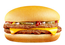 Big Tasty Cheeseburger Isolated On White Background