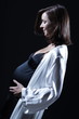 © snaptitude - beautiful caucasian pregnant  woman in nightie