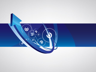 abstract blue vector banner