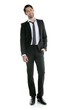 © lunamarina - Fashion full length elegant young black suit man