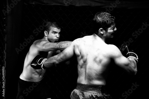 Board z aluminiowym obramowaniem Mma - walczący walczący artyści - przebijanie