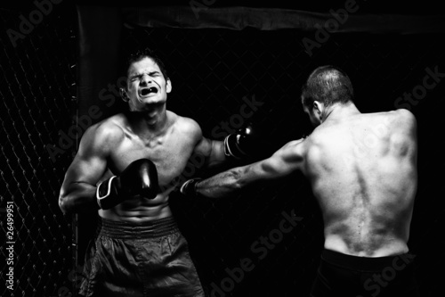 Board z aluminiowym obramowaniem Mma - walczący walczący artyści - przebijanie