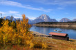 Grand tetons national park in autumn