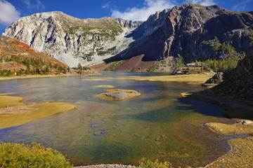 Wall Mural - The shallow lake on pass Tioga