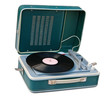 © dja65 - Retro portable turntable. Clipping path included.