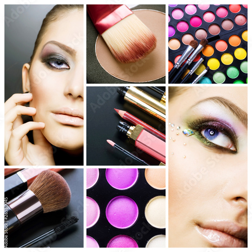 Naklejka na szybę Makeup Collage