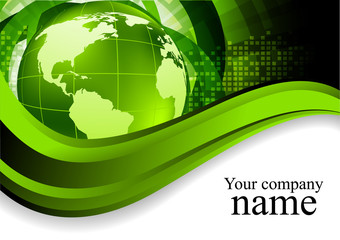 abstract digital background with globe. vector illustration