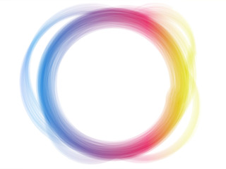 Rainbow Circle Border Brush Effect.